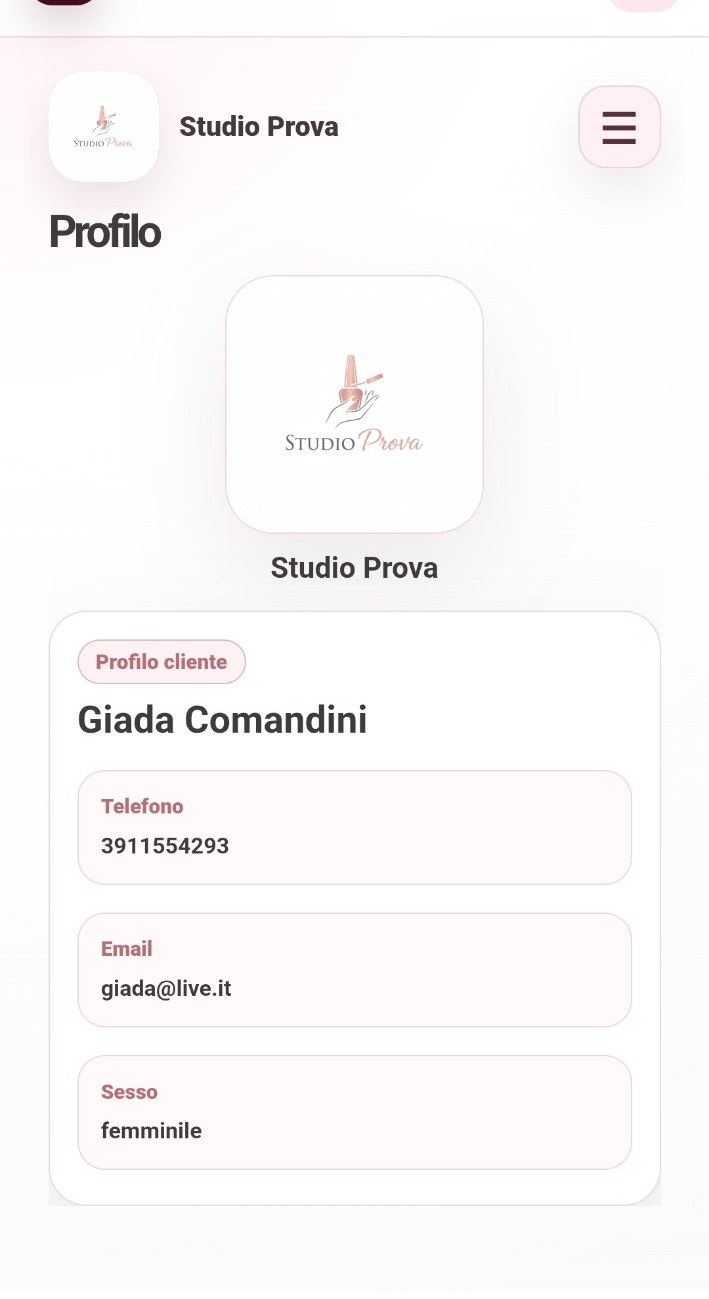 Profilo cliente PausaGlow